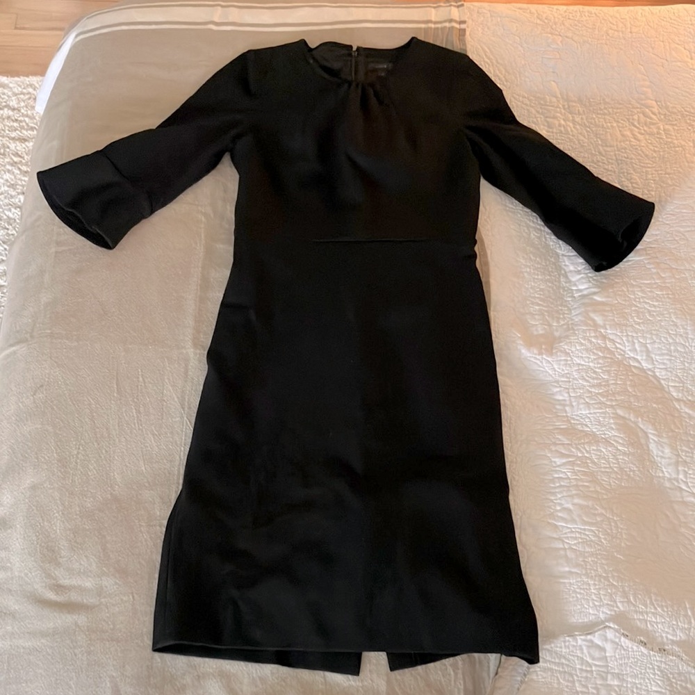 J. Crew Black Bell-Sleeve Shift Dress